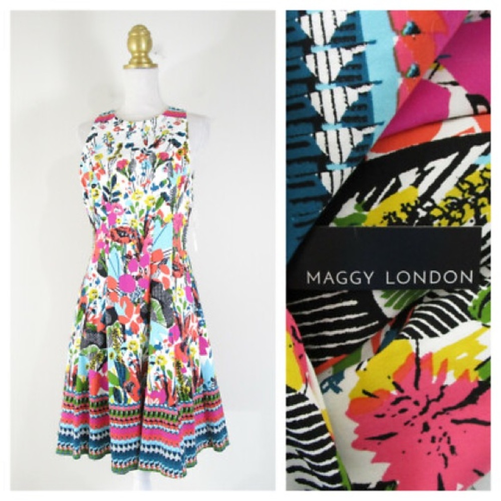 Maggy London Colorful Floral Dress